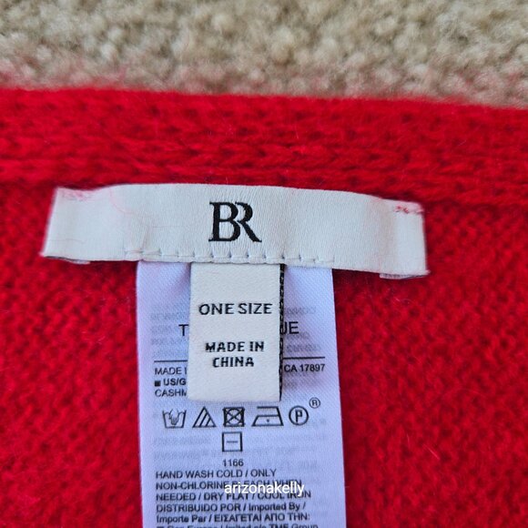NWOT Banana Republic Wool Cashmere Brushed Scarf Red Sunset - Picture 4 of 16